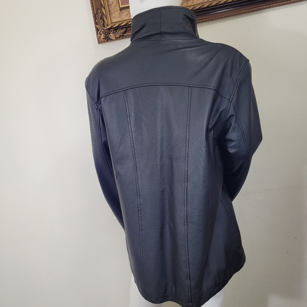 Kc collection black leather jacket size XL - Picture 5 of 10